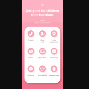 Y31 Kids Smart Watch with Sim Card, Voice Chat Video Call with GPS (Pink) - Image 4