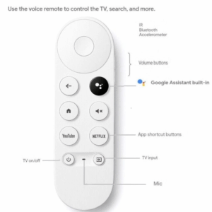 Replacement Remote Control for  G9N9N For Chromecast 4K Google TV Voice Bluetooth Remote Control - Image 6