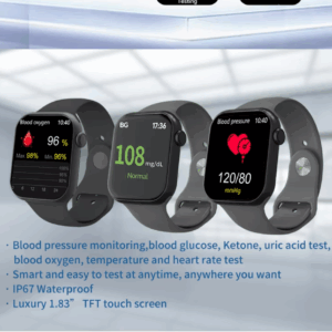 YS-901Smart Medical Watch Bluetooth With Multi-function  Blood Ketone Uric Acid Blood Glucose Monitor Diabetes Testing with Test Strips - Image 7