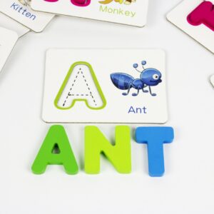 English Letter Learning Cards with Alphabet Pegs - Image 4